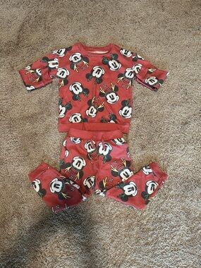 Disney Red Mickey Mouse Festive Pajama Set